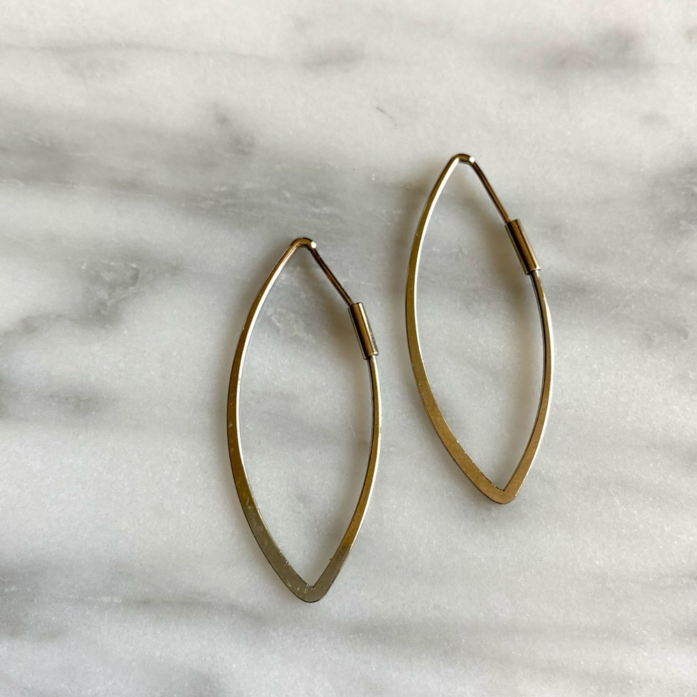 Silver Pointed “Hoop” Earrings